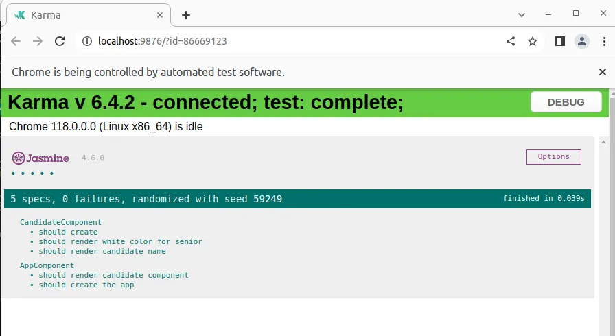 AppComponent y CandidateCardComponent